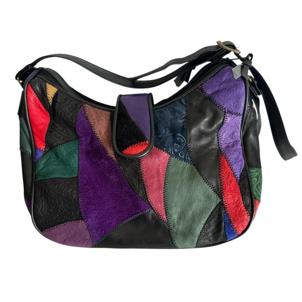 Patchwork Leather Shoulder Bag - image 2